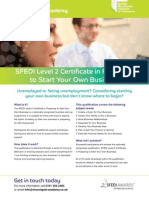 SFEDI Level 2 Certificate in Preparing To Start Your Own Business