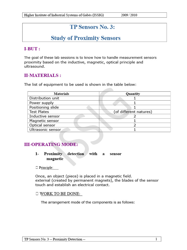 Proximity Sensors Study Guide | PDF | Ultrasound | Sensor