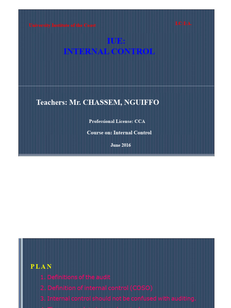 Internal Control Framework Overview | PDF | Internal Control | Risk