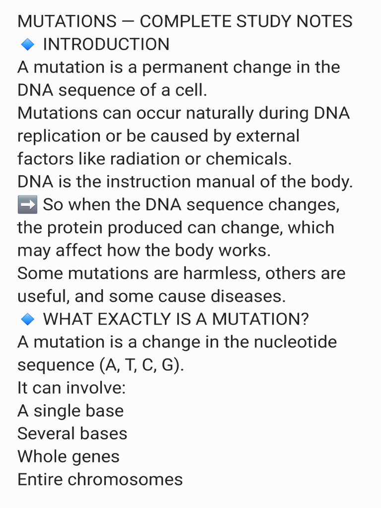Mutations | PDF