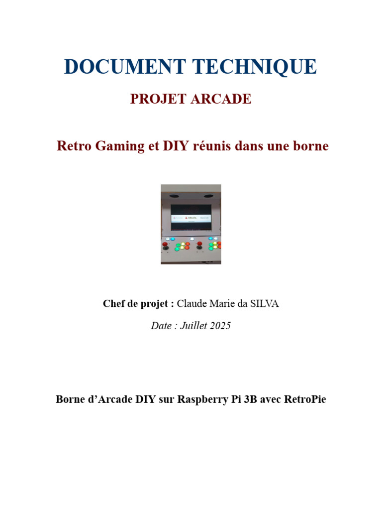 Document Technique - Projet Arcade | PDF | Tarte aux framboises ...