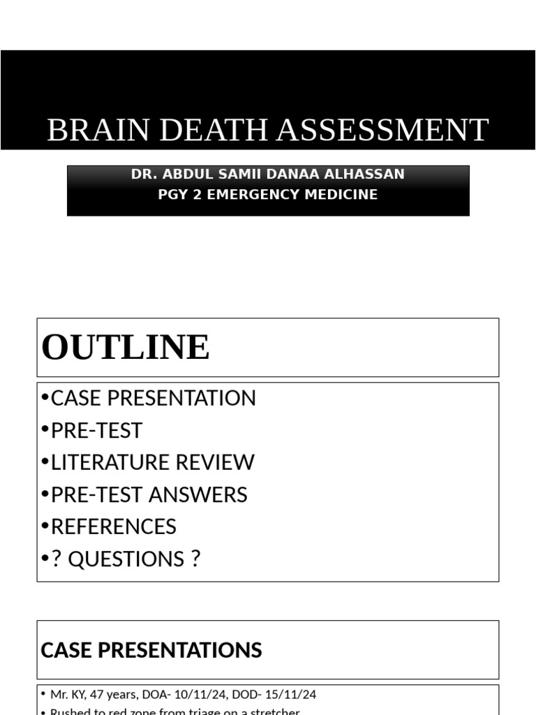 Brain Death Assessment Guidelines | PDF | Apnea | Blood Pressure