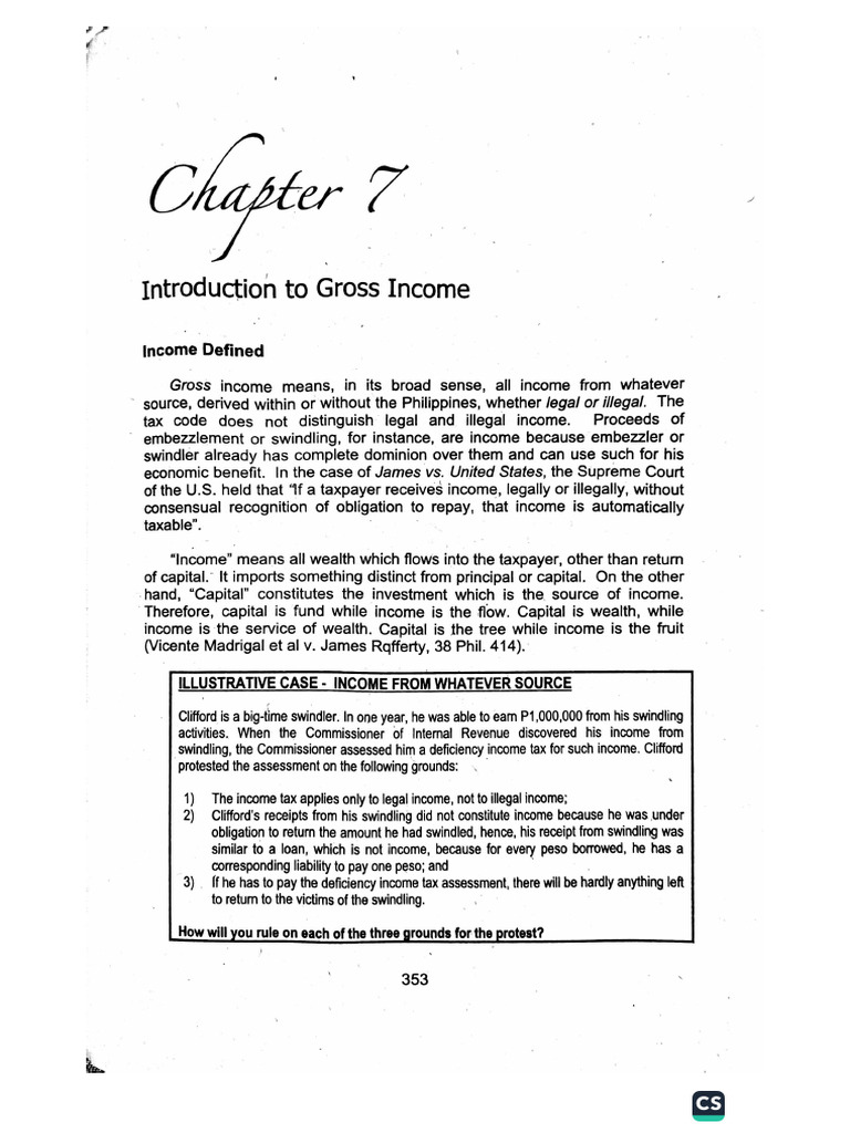 Chapter 7 (Inctax) | PDF