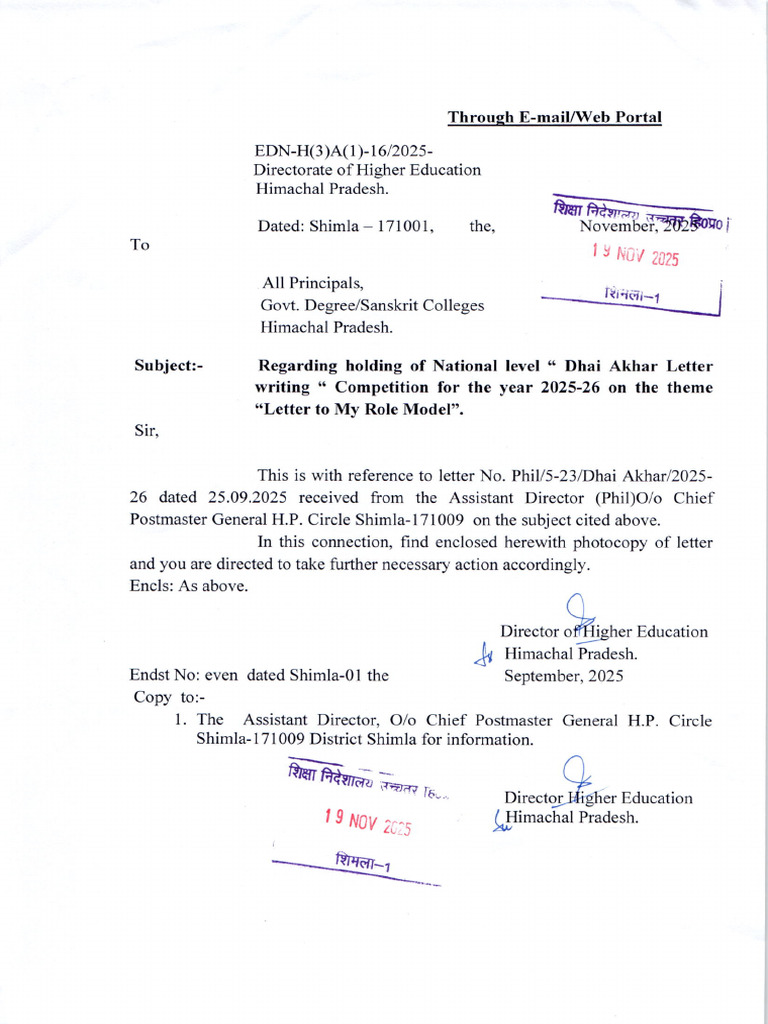 Dhai Akhar Letter Writing | PDF
