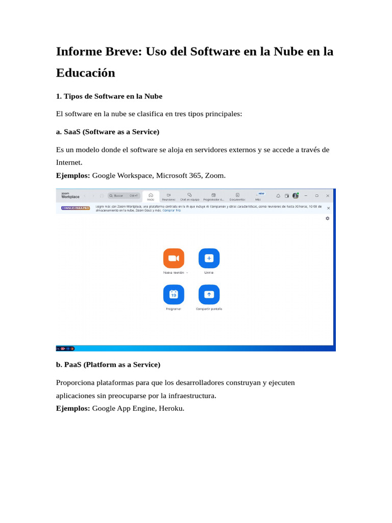 Software en La Nube | PDF | Computación en la nube | Ciencias de la ...