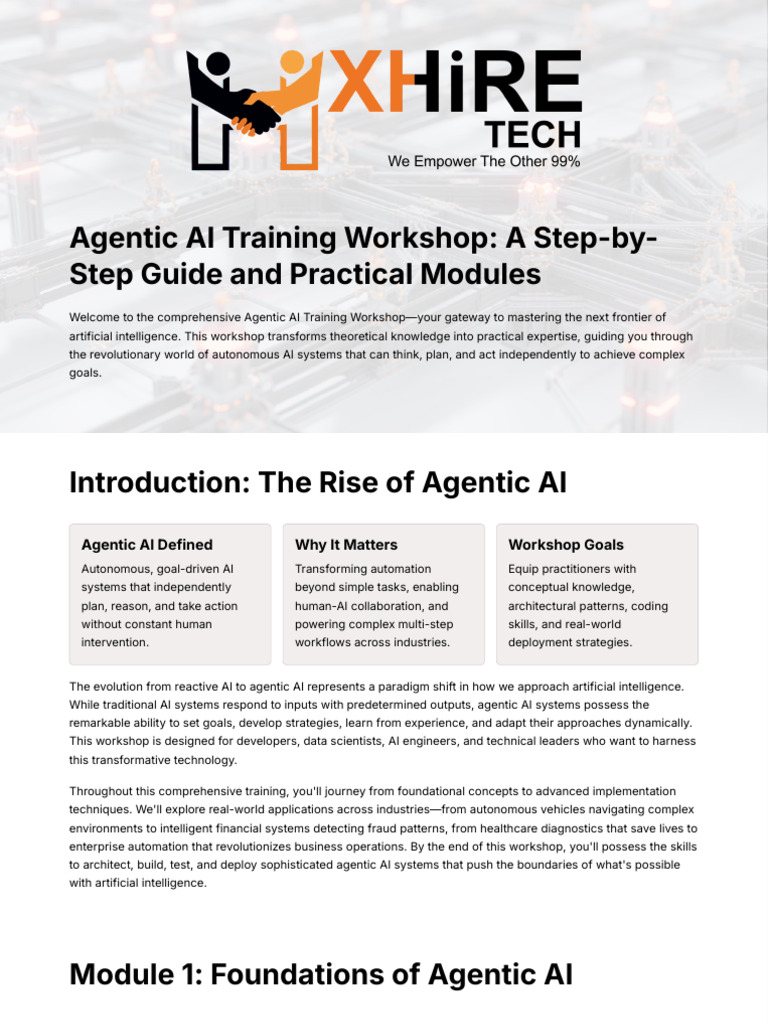 Mastering Agentic AI: Training Workshop | PDF | Artificial Intelligence ...