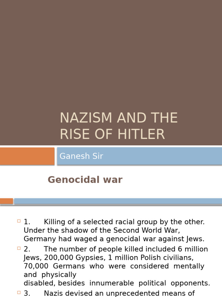 Rise of Nazism and Hitler's Regime | PDF | Nazi Germany | Weimar Republic