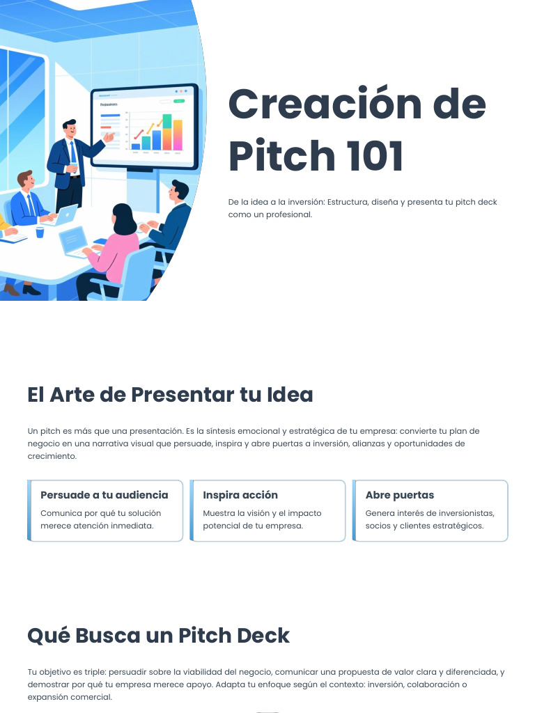 Estructura Perfecta para tu Pitch Deck | PDF | Mercado (economía) | Diseño