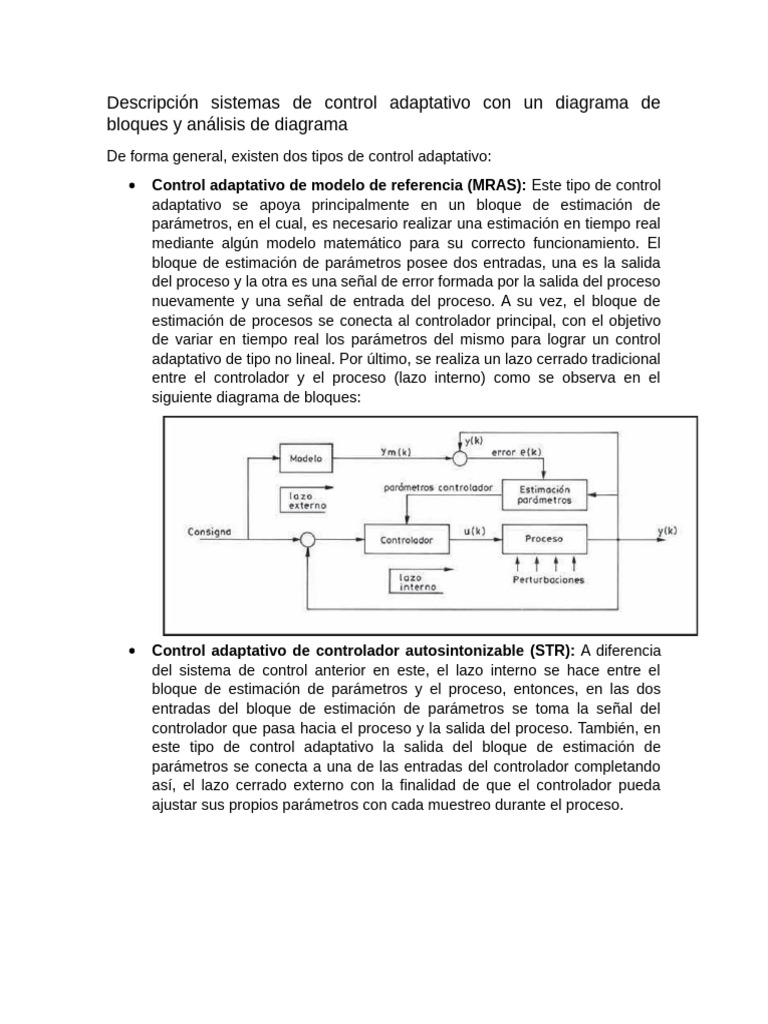 Sistemas de Control Adaptativo y Rango Partido | PDF | Sistema de ...