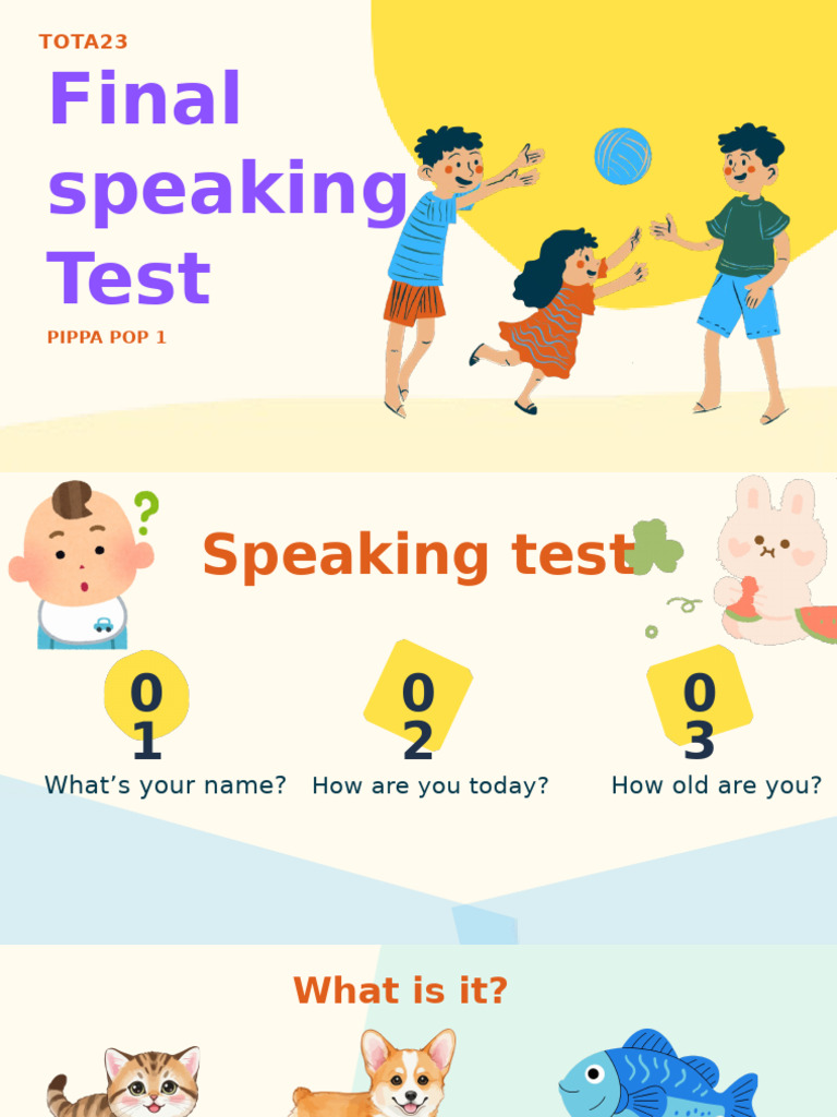 PIPPA POP 1 Speaking Test Questions | PDF