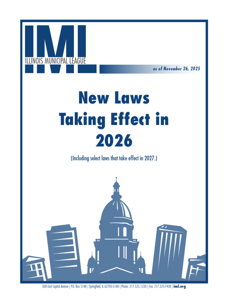 New Illinois Laws Effective 20262027 PDF Insurance Pharmacy