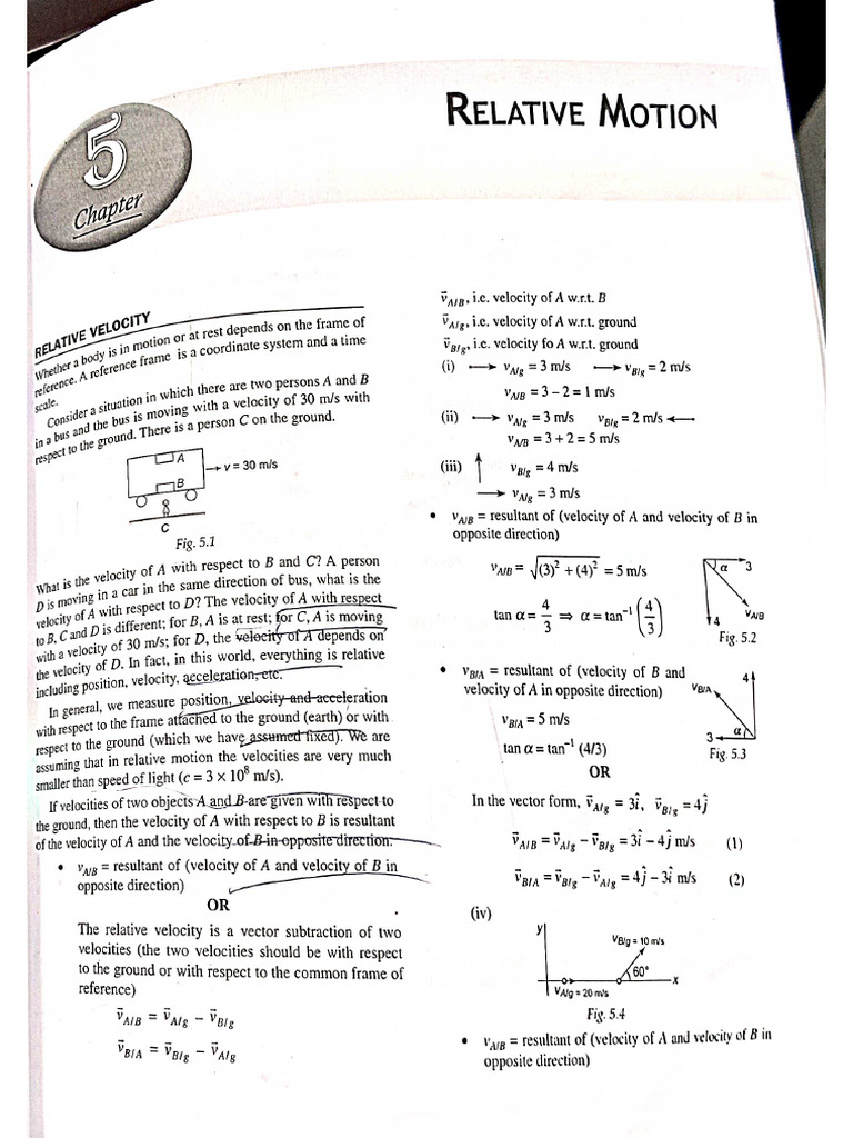 Relative Motion&Rain Man Problem | PDF