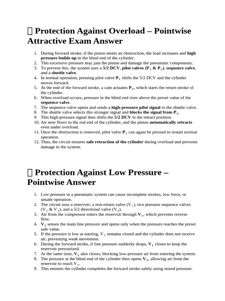 Pneumatic System Overload Protection Guide | PDF