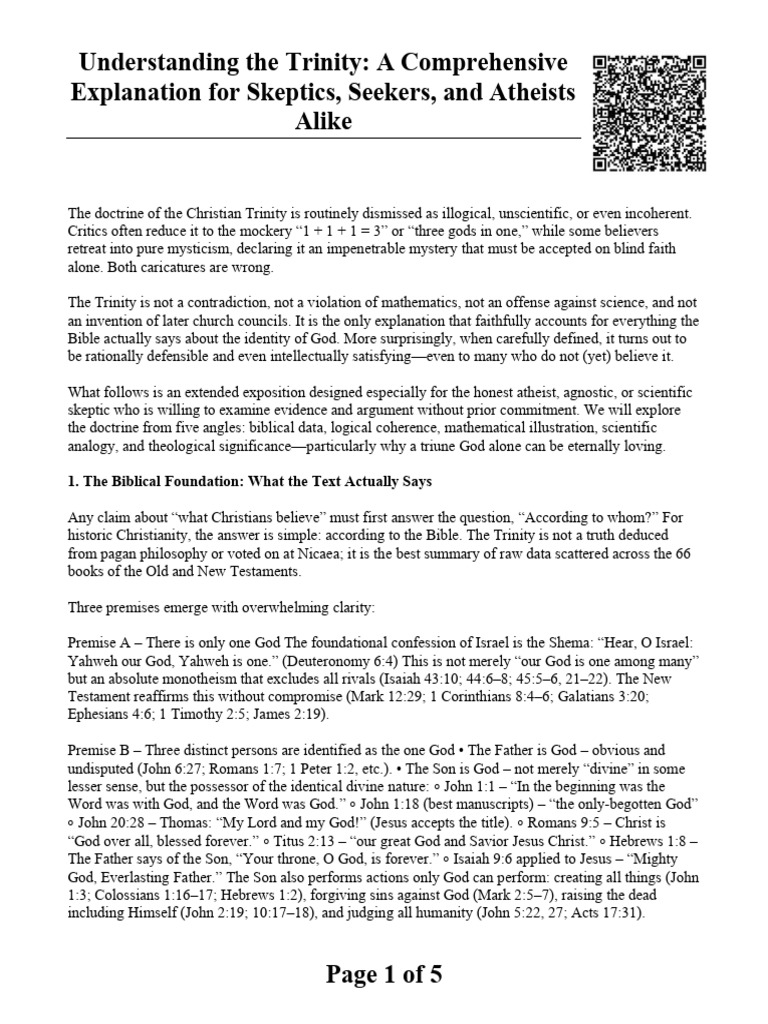 Understanding the Trinity: A Comprehensive Explanation for Skeptics ...