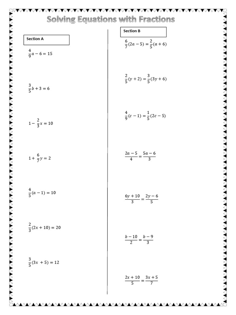 Solving Fractional Equations Guide | PDF