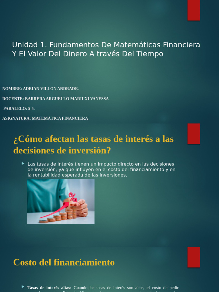 U1 S2 Tarea 2 Mate - Finan | PDF | Interés | Tasas de interés