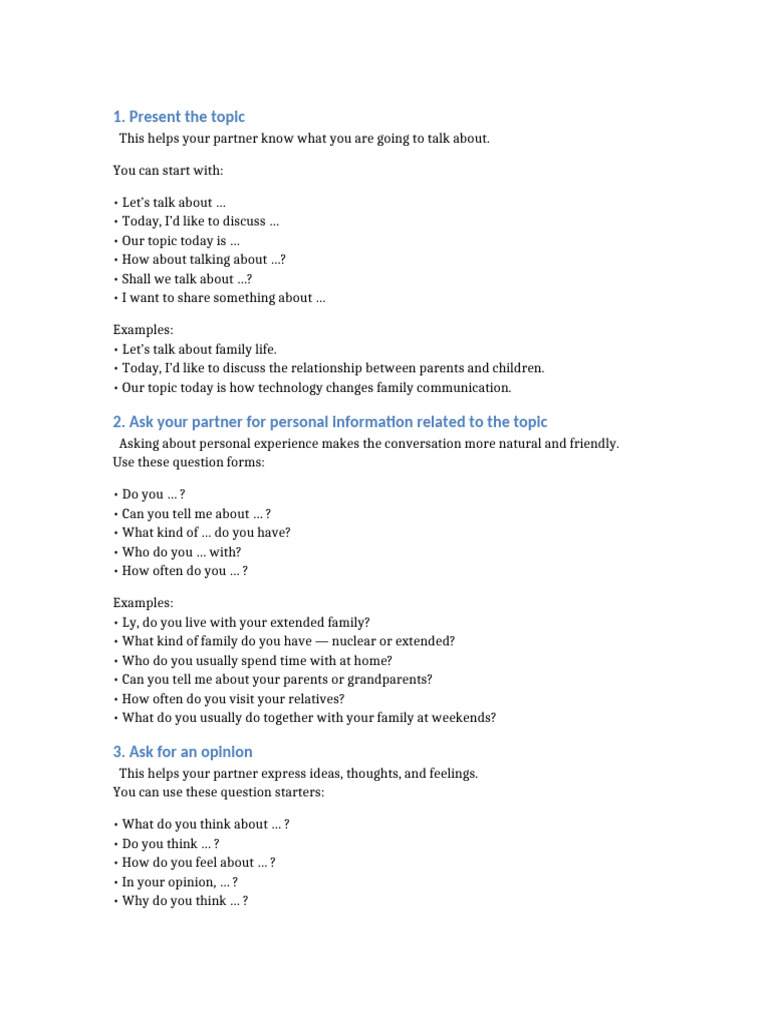 Tips Start Conversation | PDF