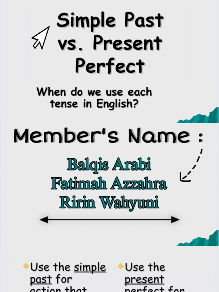 Simple Past Tense Vs Present Perfect Tense - 20251120 - 083755 - 0000 | PDF