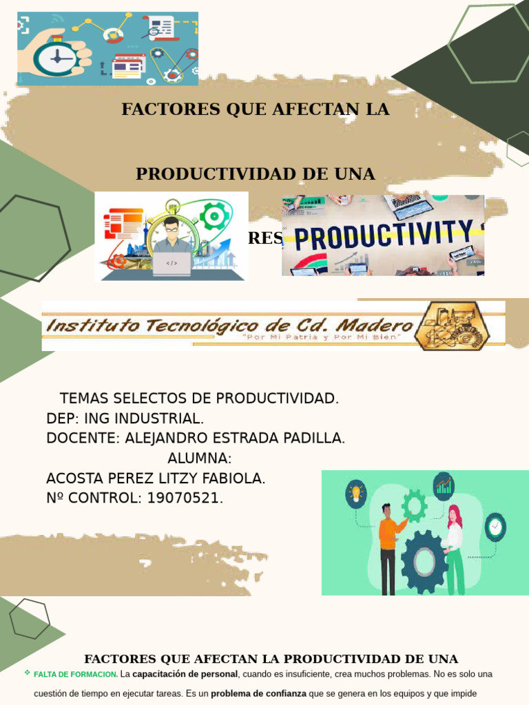 Factores Clave en la Productividad Empresarial | PDF | Economias