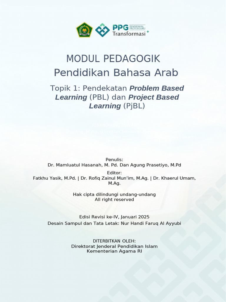Modul PPG: Pendekatan Pembelajaran Bahasa Arab | PDF