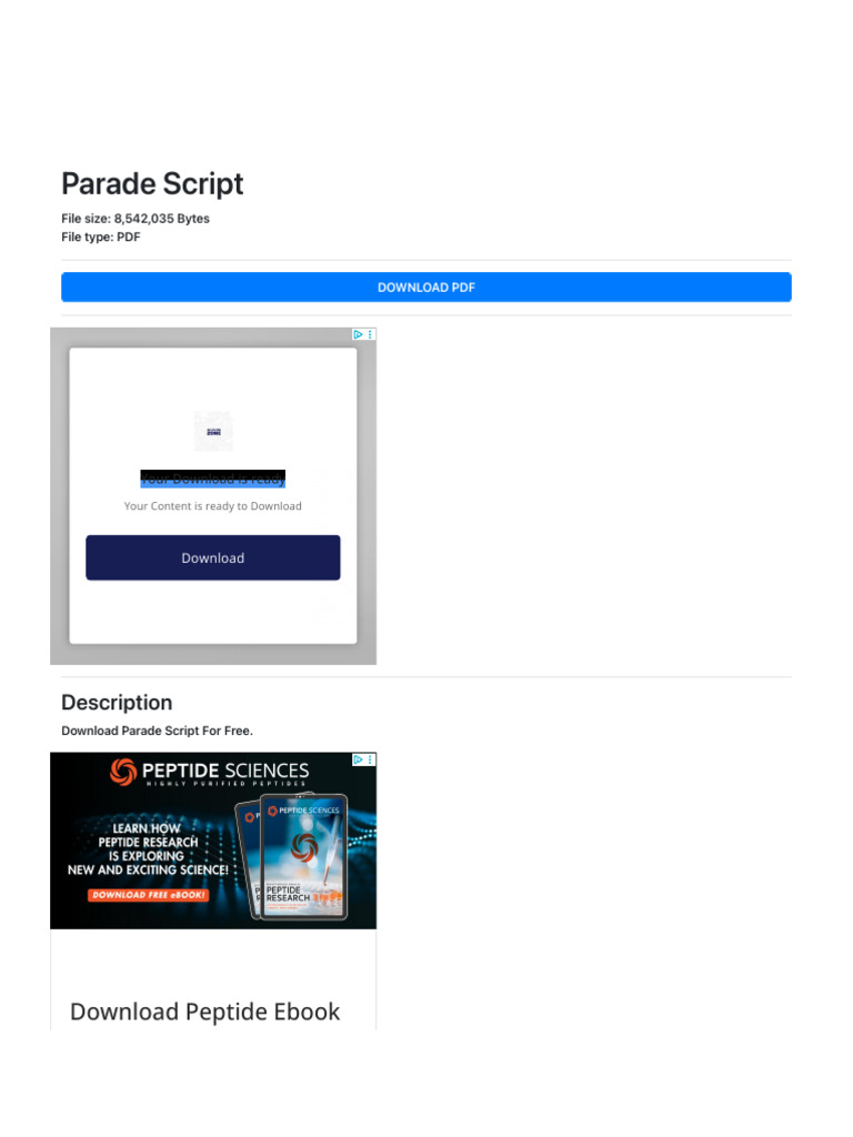 Parade Script - Viewer Xdocs | PDF