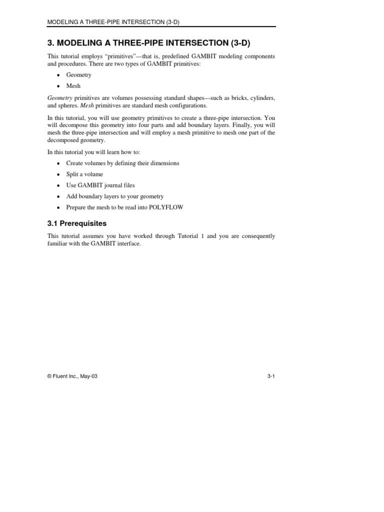 3D Three-Pipe Intersection Modeling Guide | PDF