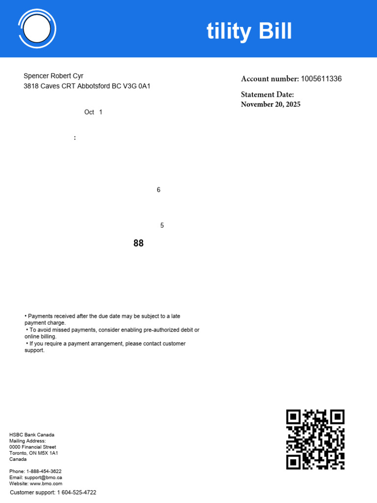 October 2025 Energy Utility Bill Summary | PDF