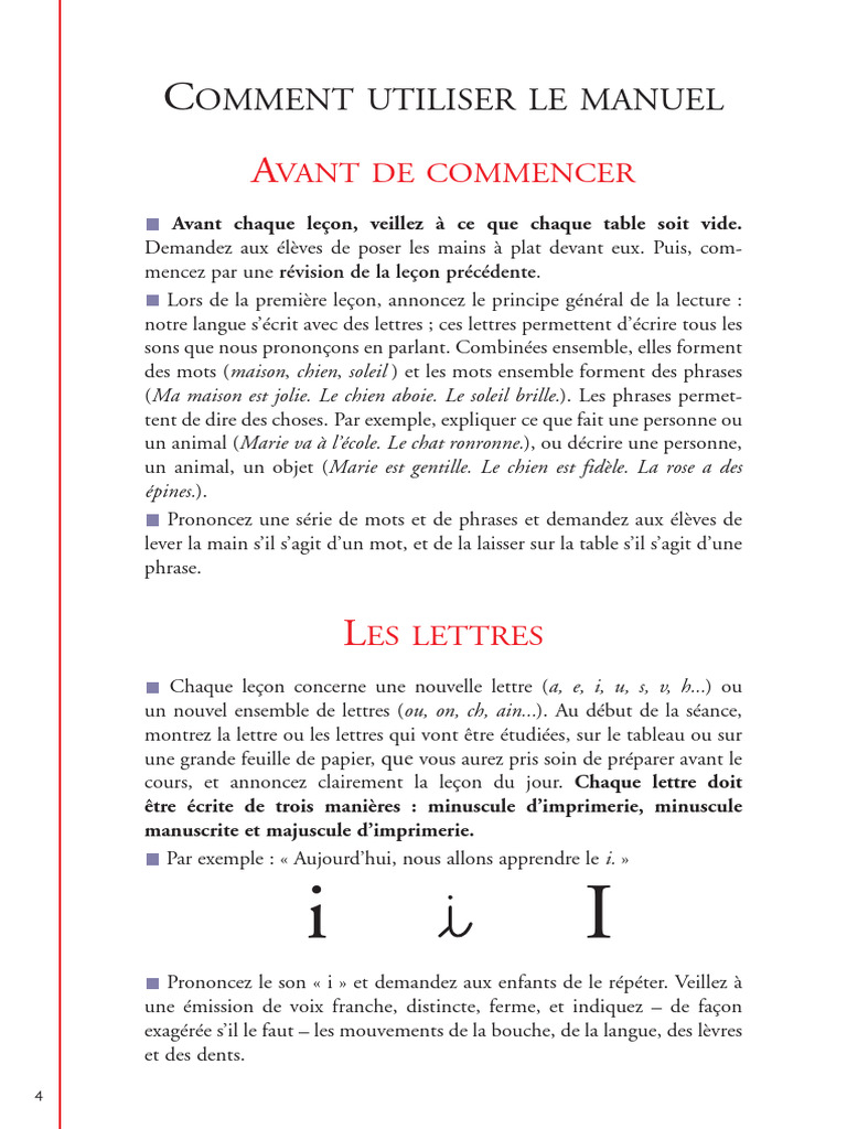Guide d'enseignement de la lecture et écriture | PDF | Syllabe | Nombre ...