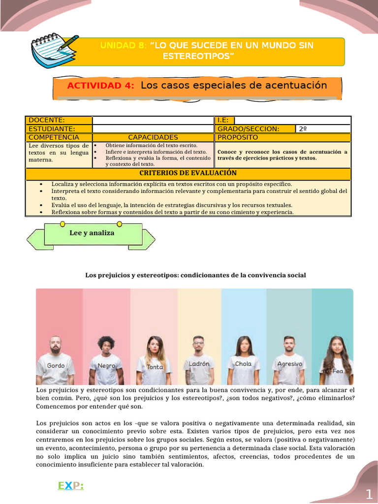 Prejuicios y Estereotipos en Sociedad | PDF | Estereotipos | Prejuicios