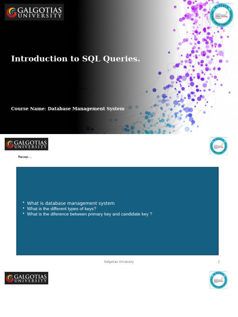 SQL Queries Final Ppt | PDF | Sql | Data Management