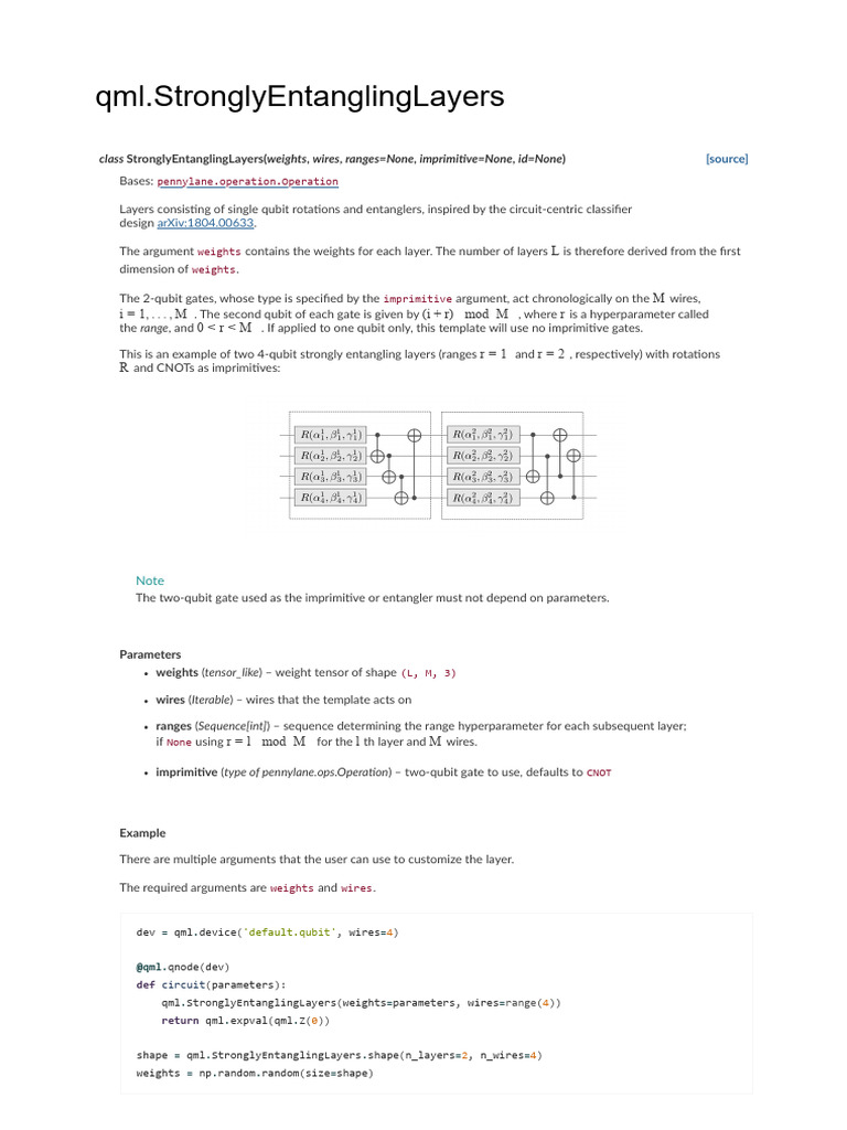 Strongly Entangling Layers in QML | PDF | Eigenvalues And Eigenvectors ...
