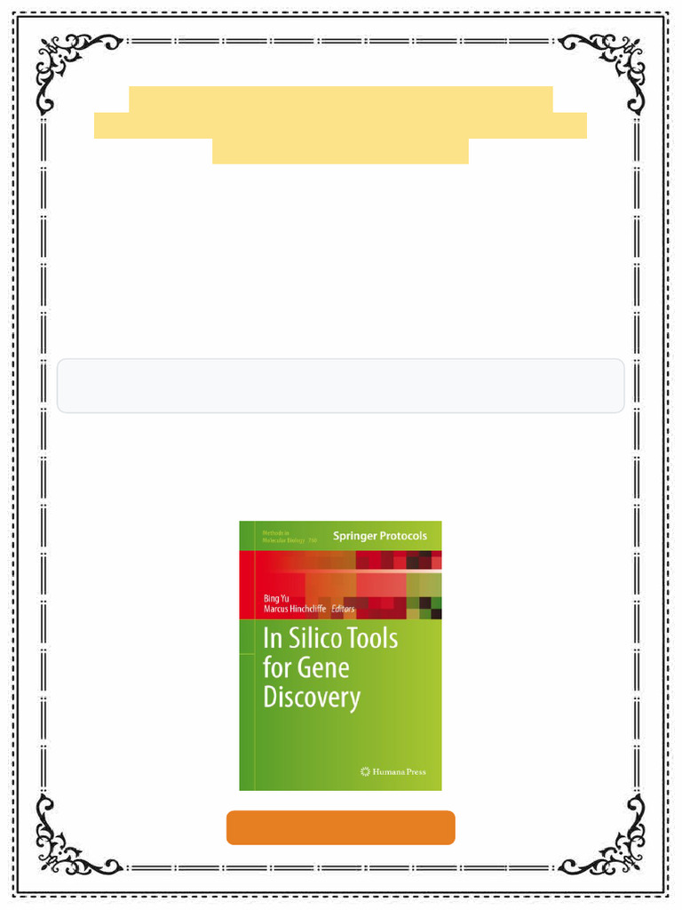 In Silico Tools for Gene Discovery 1st Edition Christopher G. Bell ...