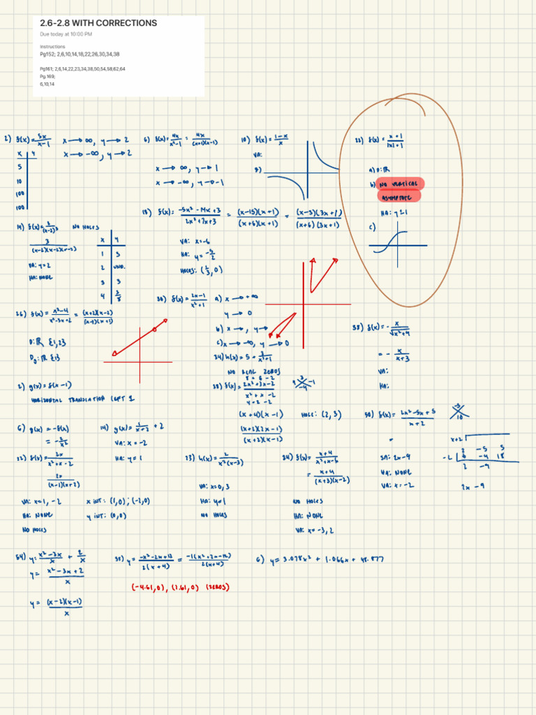 Function Analysis and Asymptotes Guide | PDF