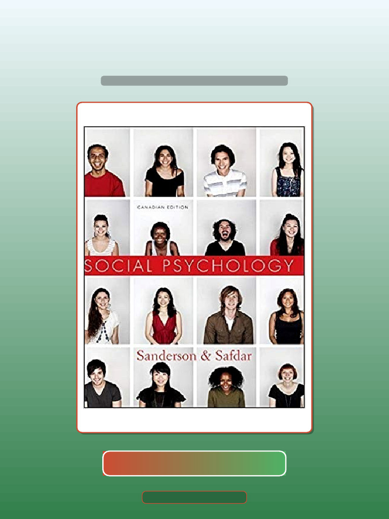 Test Bank of Social Psychology by Catherine a Sanderson eBook and ...