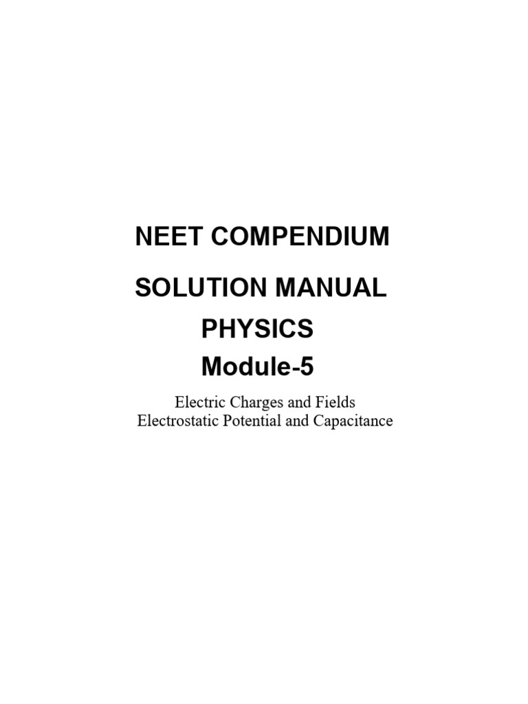 NEET Compendium Physics Solutions 5.e4beed7 | PDF | Physics | Mechanics