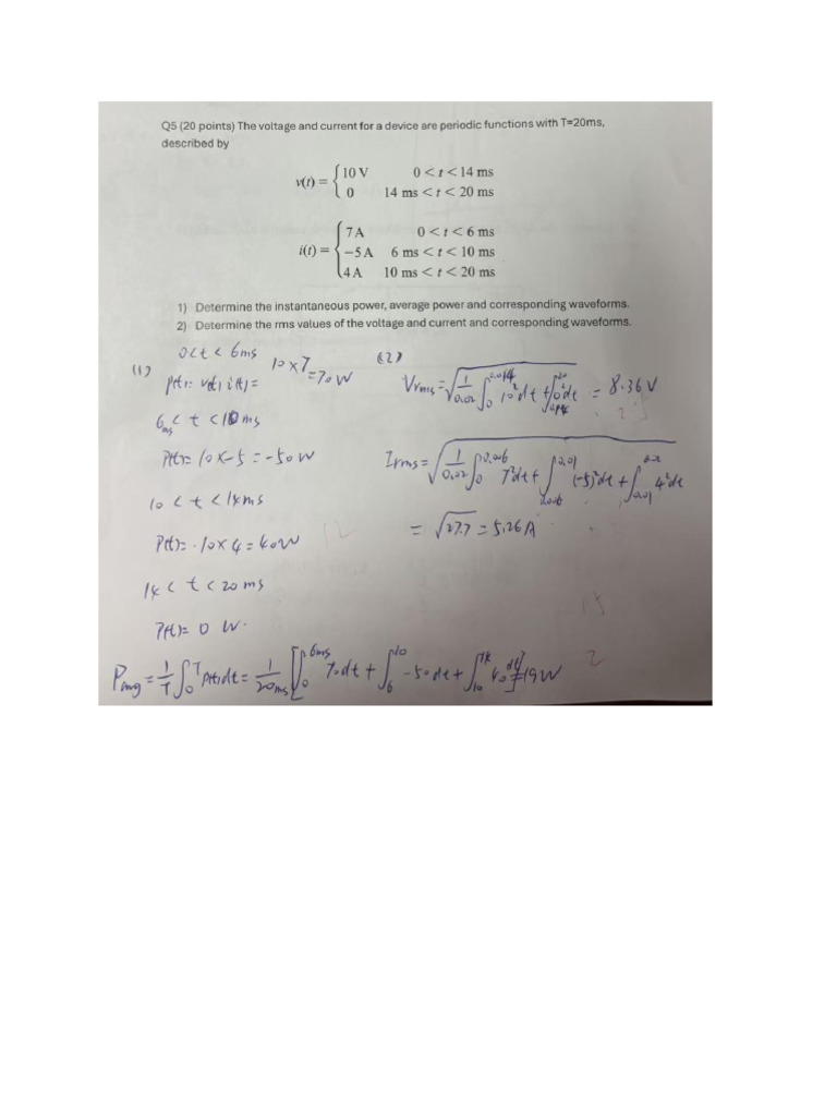 Quiz1 Q3 Q5 Solution | PDF