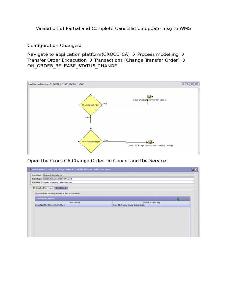 WMS Cancellation Validation Process | PDF | Computing | Computer ...