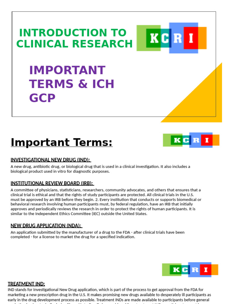 Clinical Research Terms & ICH GCP Guide | PDF | Clinical Trial ...