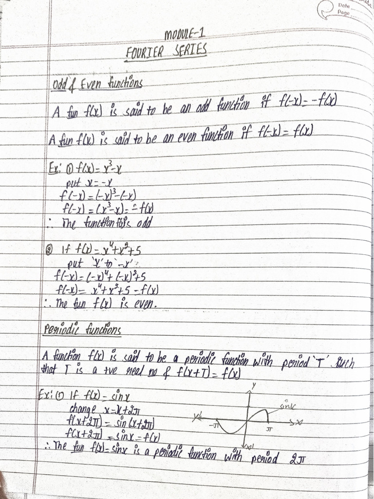 Fourier Series Notes | PDF