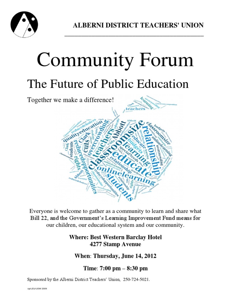 Alberni Community Forum on Education | PDF