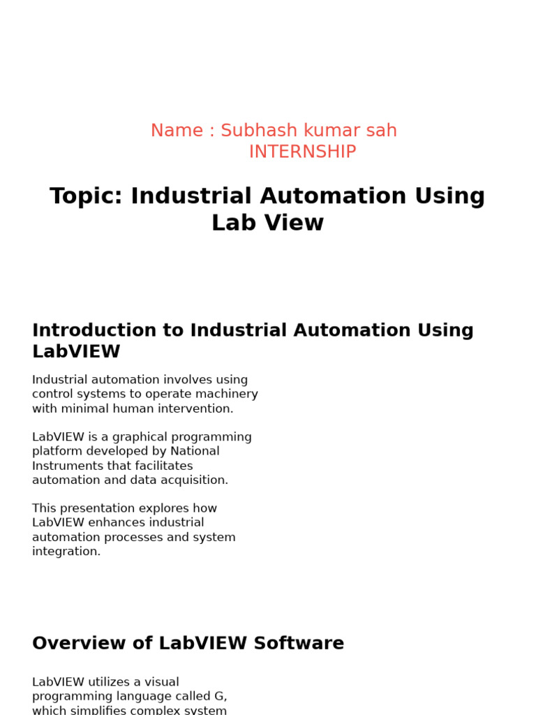 Internship | PDF | Automation | Programmable Logic Controller