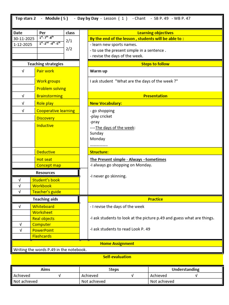 Week ( 15 ) Module ( 5 ) - Day by Day - Lesson ( 1 ) - Chant - Grade ...