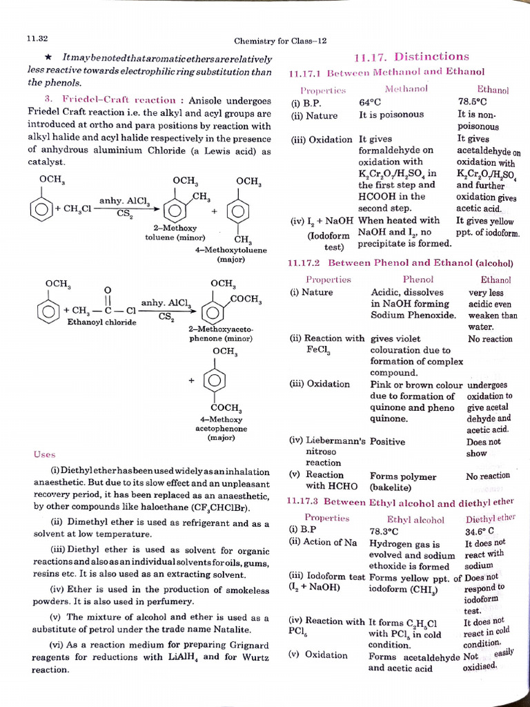 Alcohol Phenol and Ether | PDF