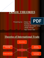 Trade Theories: Presenting By:-Deepu Raj Sandeep Siwach Pushpender Singh Tomer Ahbab Ahmad Ajay Kumar Jaila