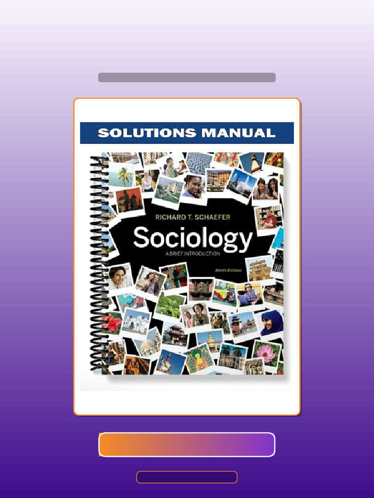 Sociology a Brief Introduction 9th Edition by Schaefer Test Bank