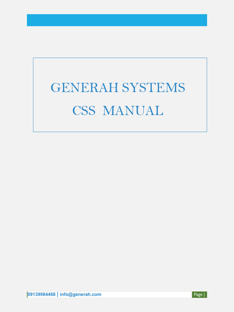 CSS Manual: Styling Web Pages Guide | PDF | Typefaces | Html