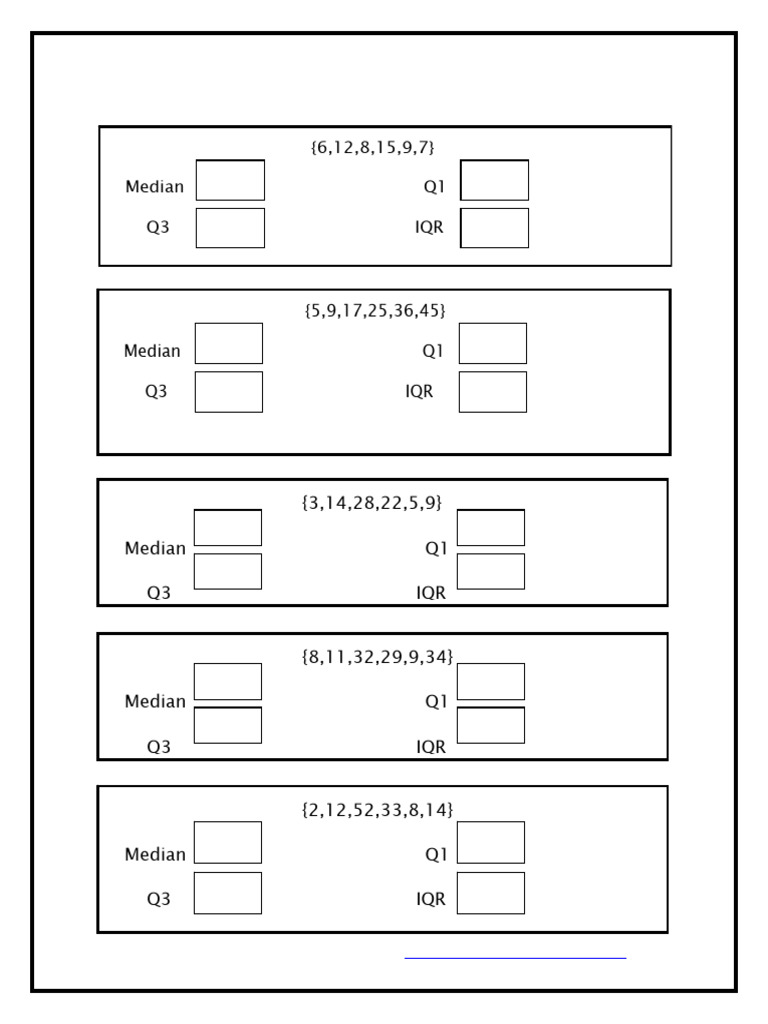 IQR Practice | PDF