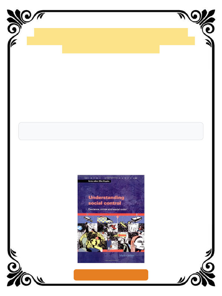 Understanding Social Control Crime and Justice 1st Edition Martin Innes ...
