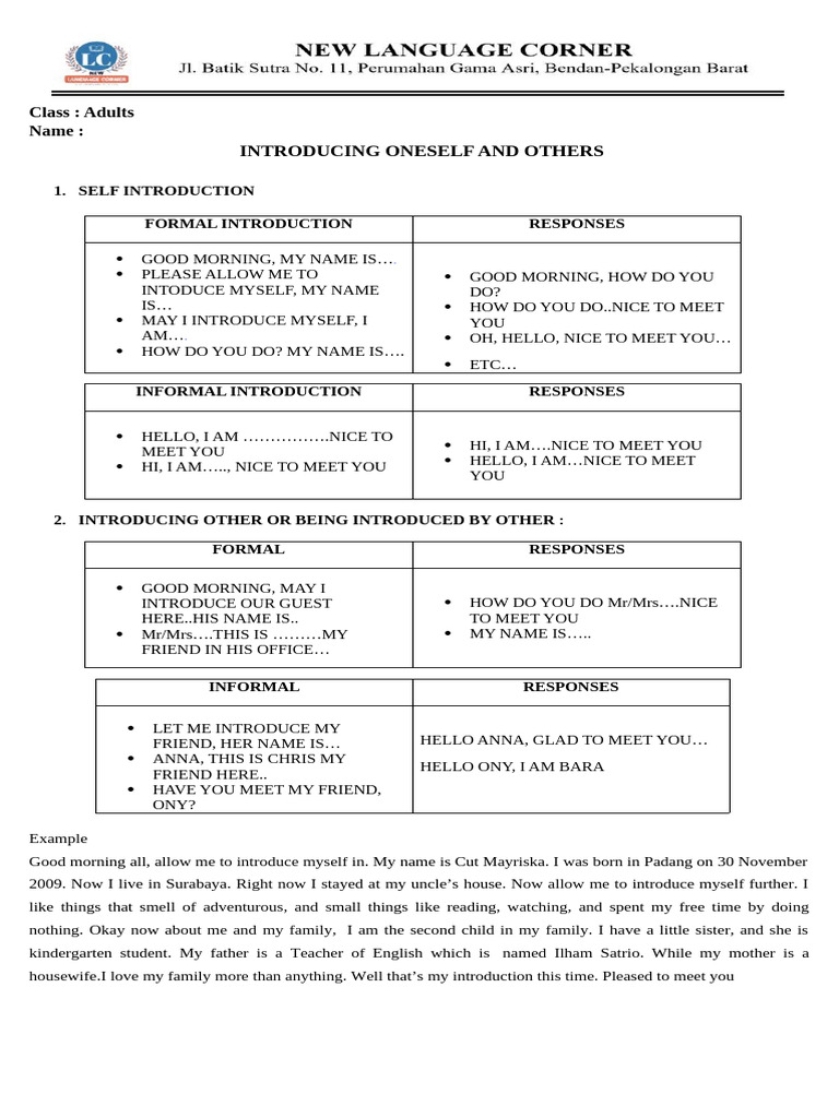 Self and Others Introduction Guide | PDF