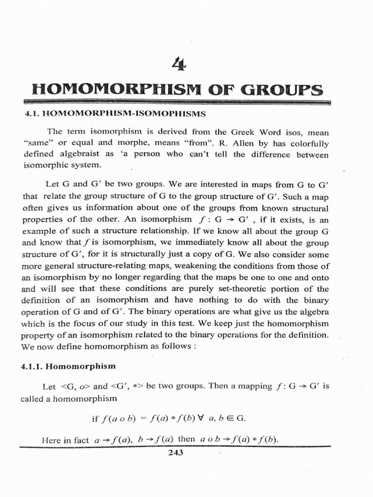 Homomorphism of Groups? | PDF